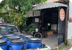 Coleta e produção de composto orgânico